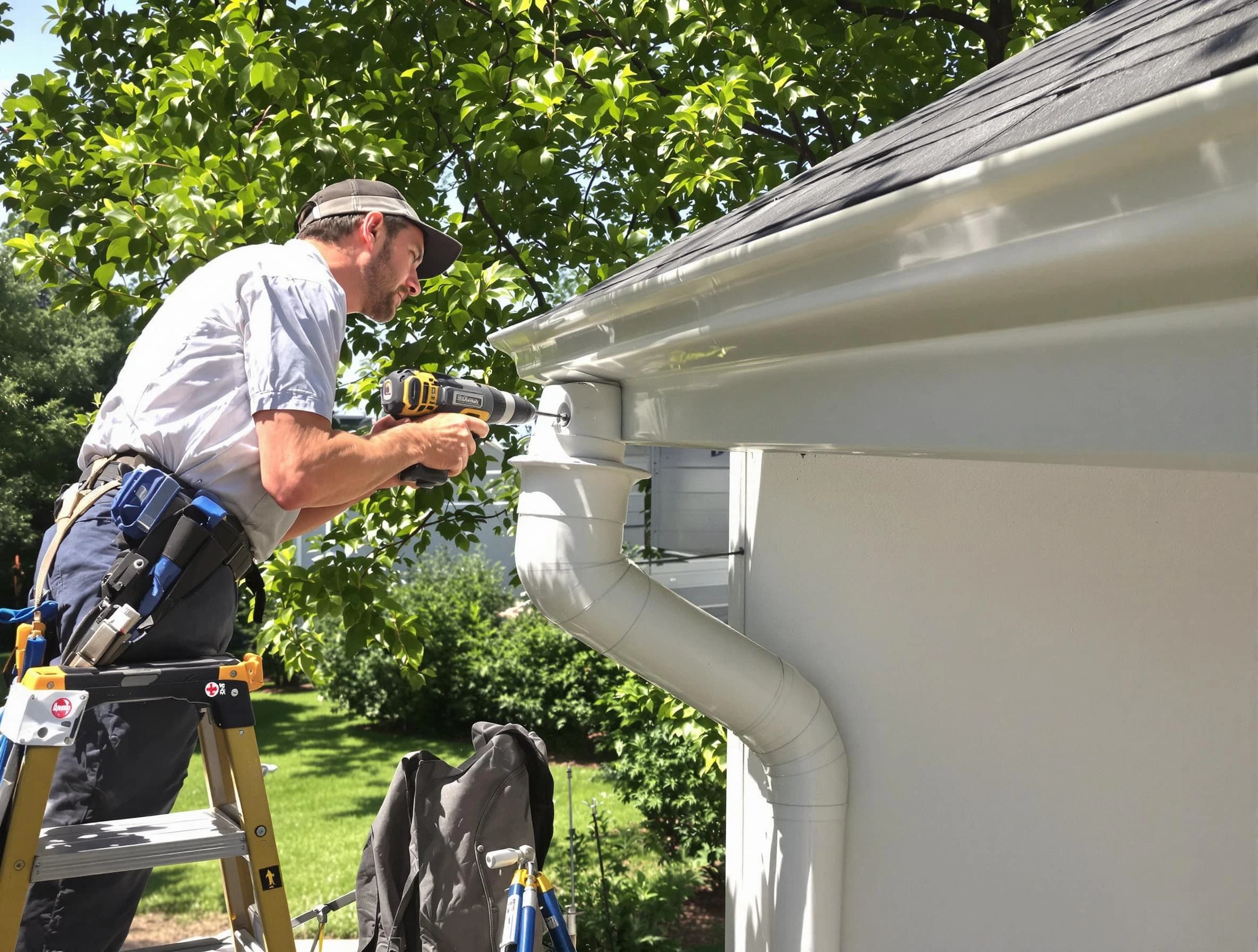 Properly installed rain gutters by Wickliffe Roofing Company in Wickliffe, OH