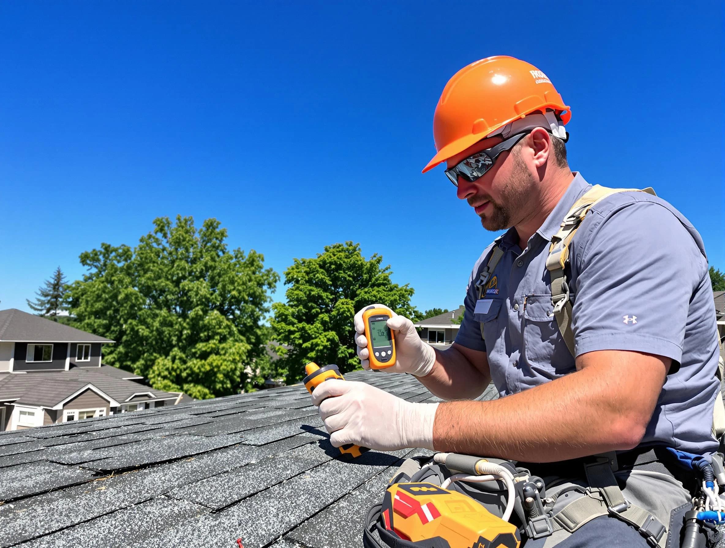 Wickliffe Roofing Company conducting a roof inspection in Wickliffe, OH