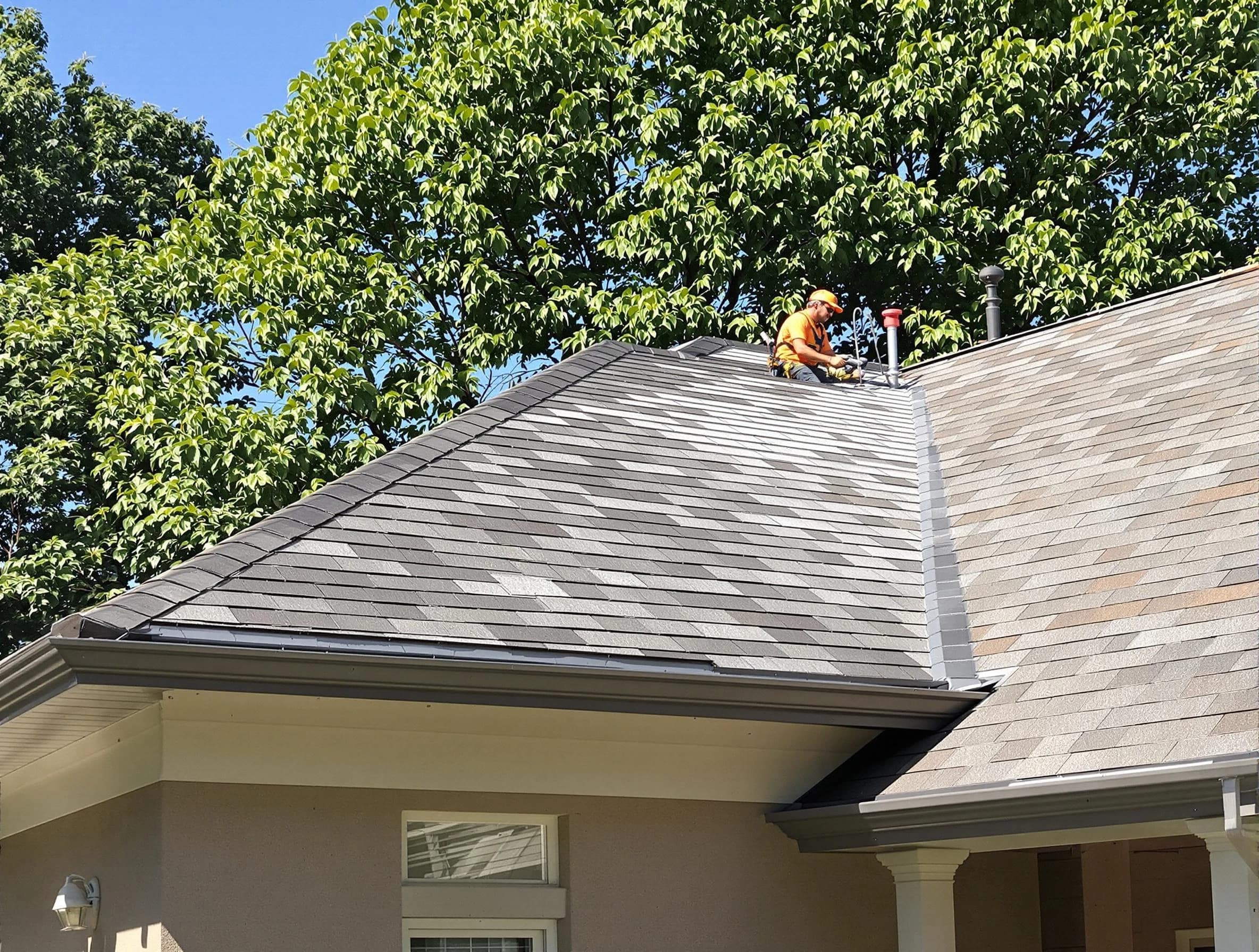 Newly completed shingle roofing by Wickliffe Roofing Company in Wickliffe, OH